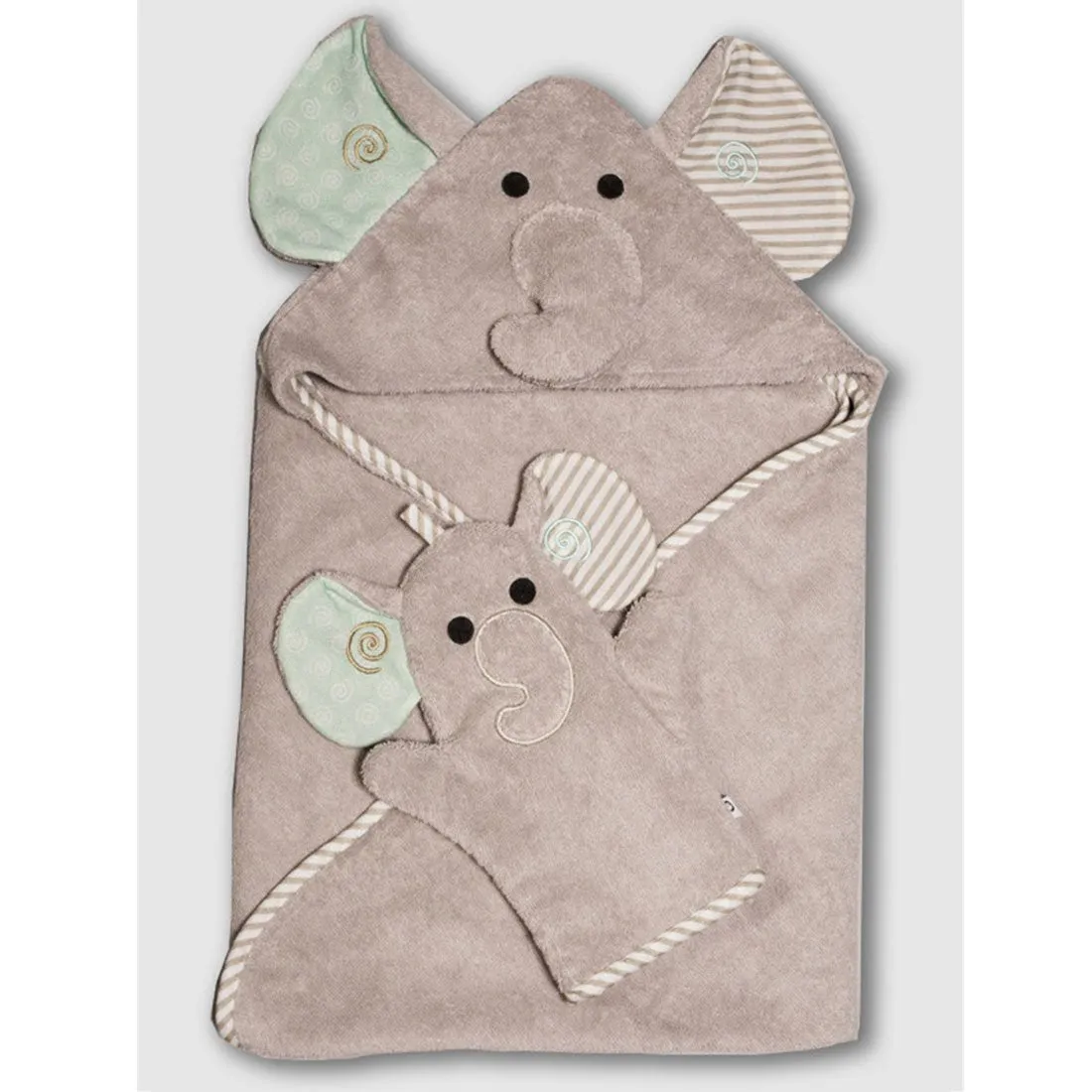 Baby Snow Terry Bath Mitt - Elle the Elephant