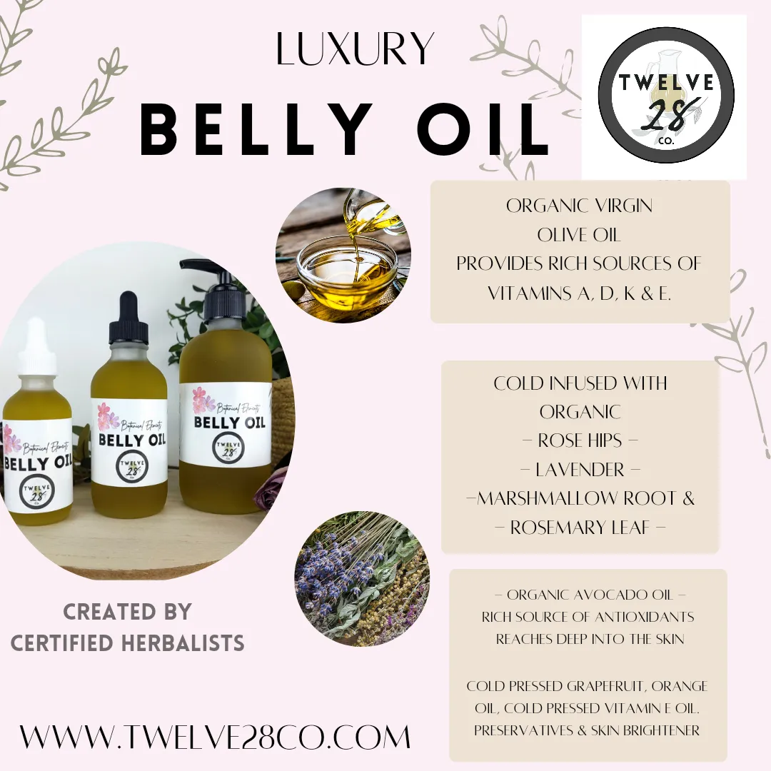 Botanical Elements Organic Belly Oil - With 100% Natural Rosehip Extracts