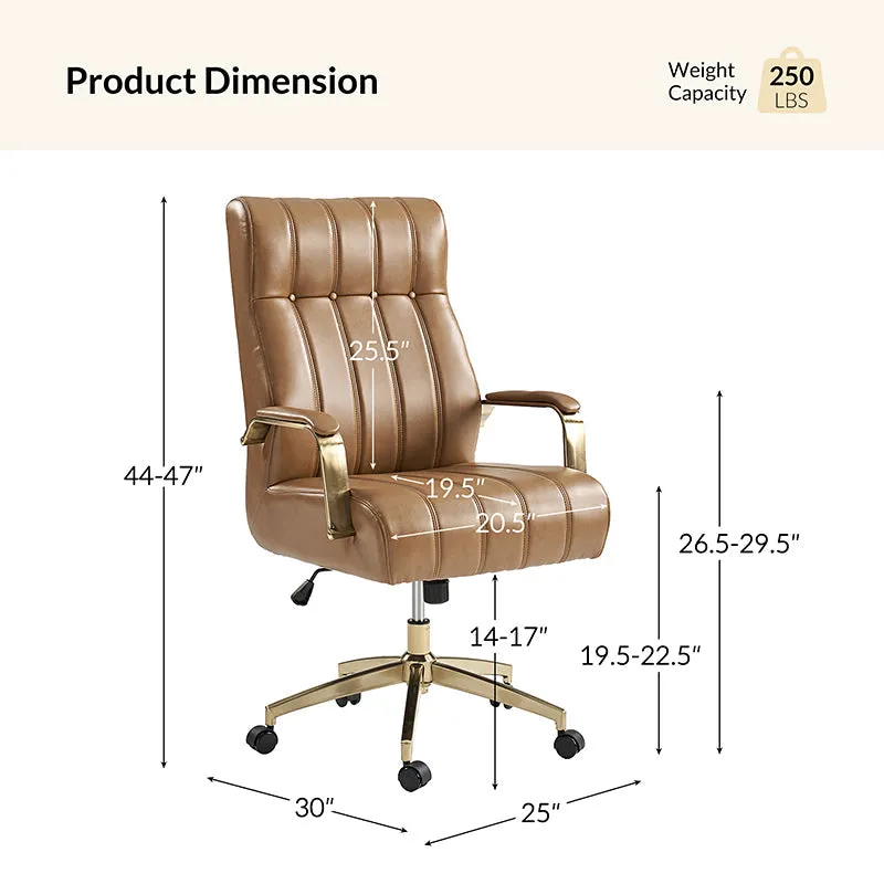 Conelius Leather Ergonomic Executive Office Chair