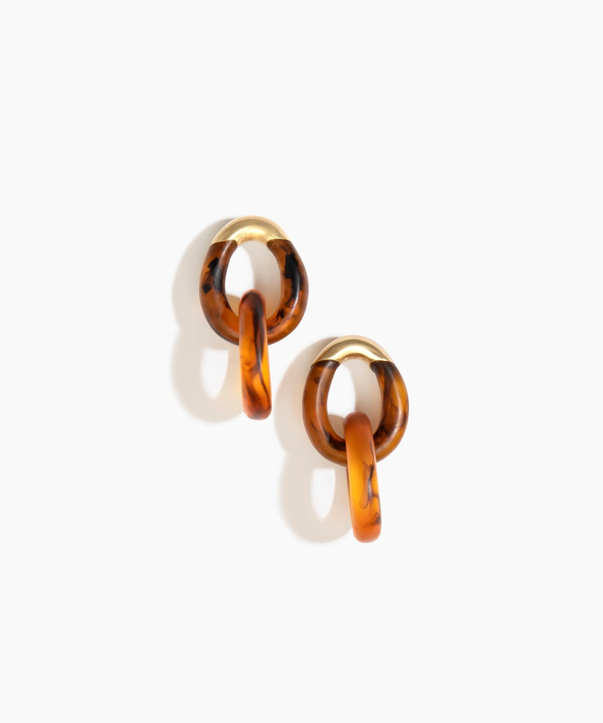 Large Rock Chain Earrings