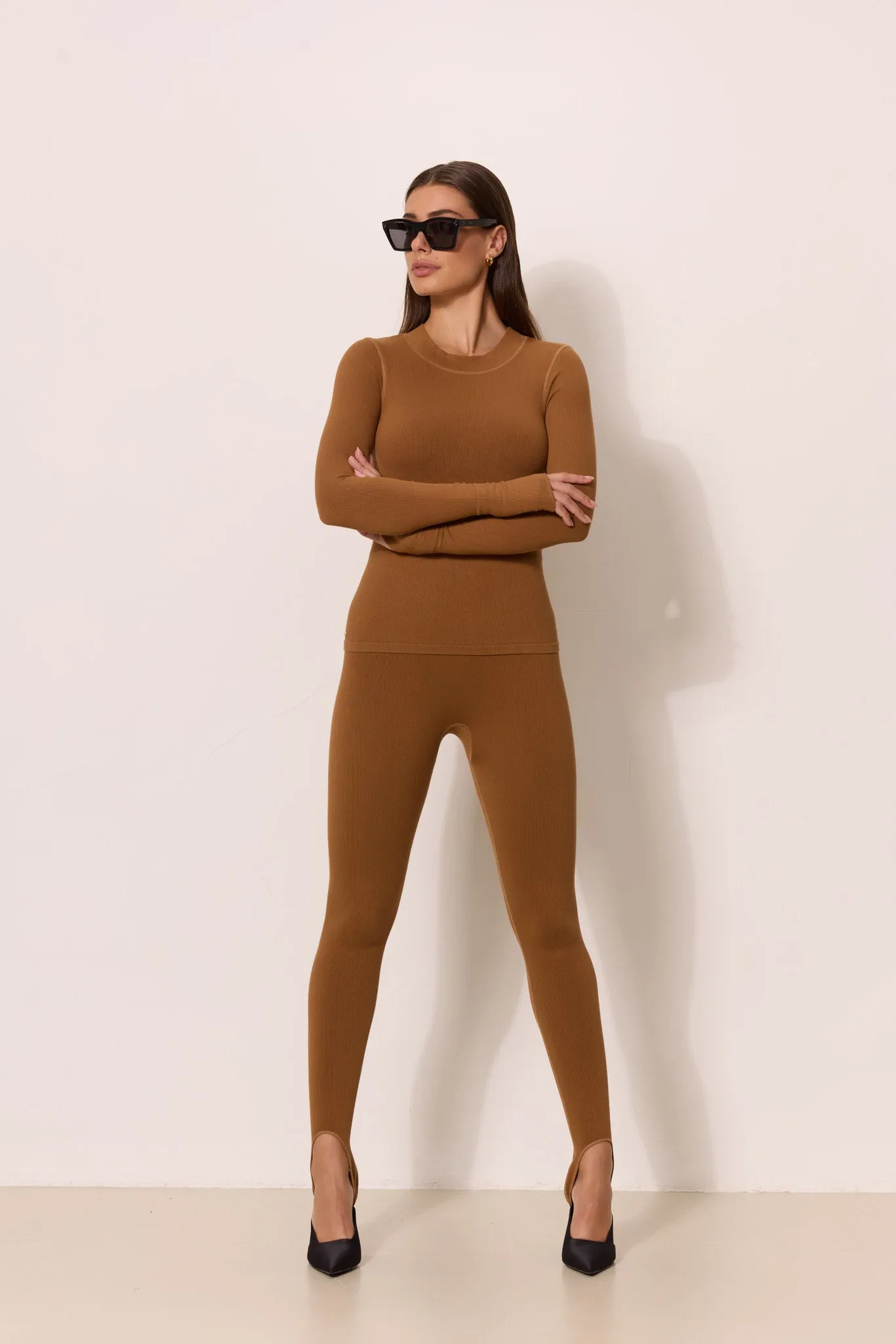 MAIA MicroModal soft rib longsleeve - Nuthatch