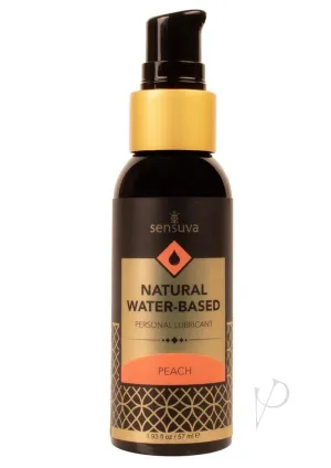 Natural Water Based Lube Peach 2oz