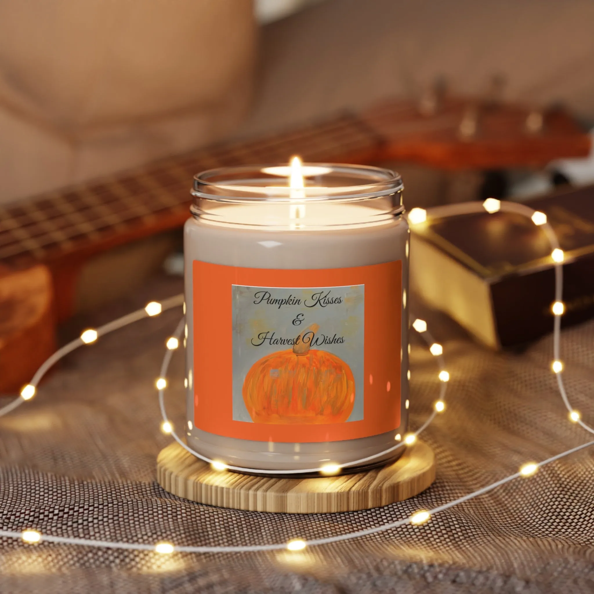 Pumpkin Kisses & Harvest Wishes Scented Soy Candle, 9oz