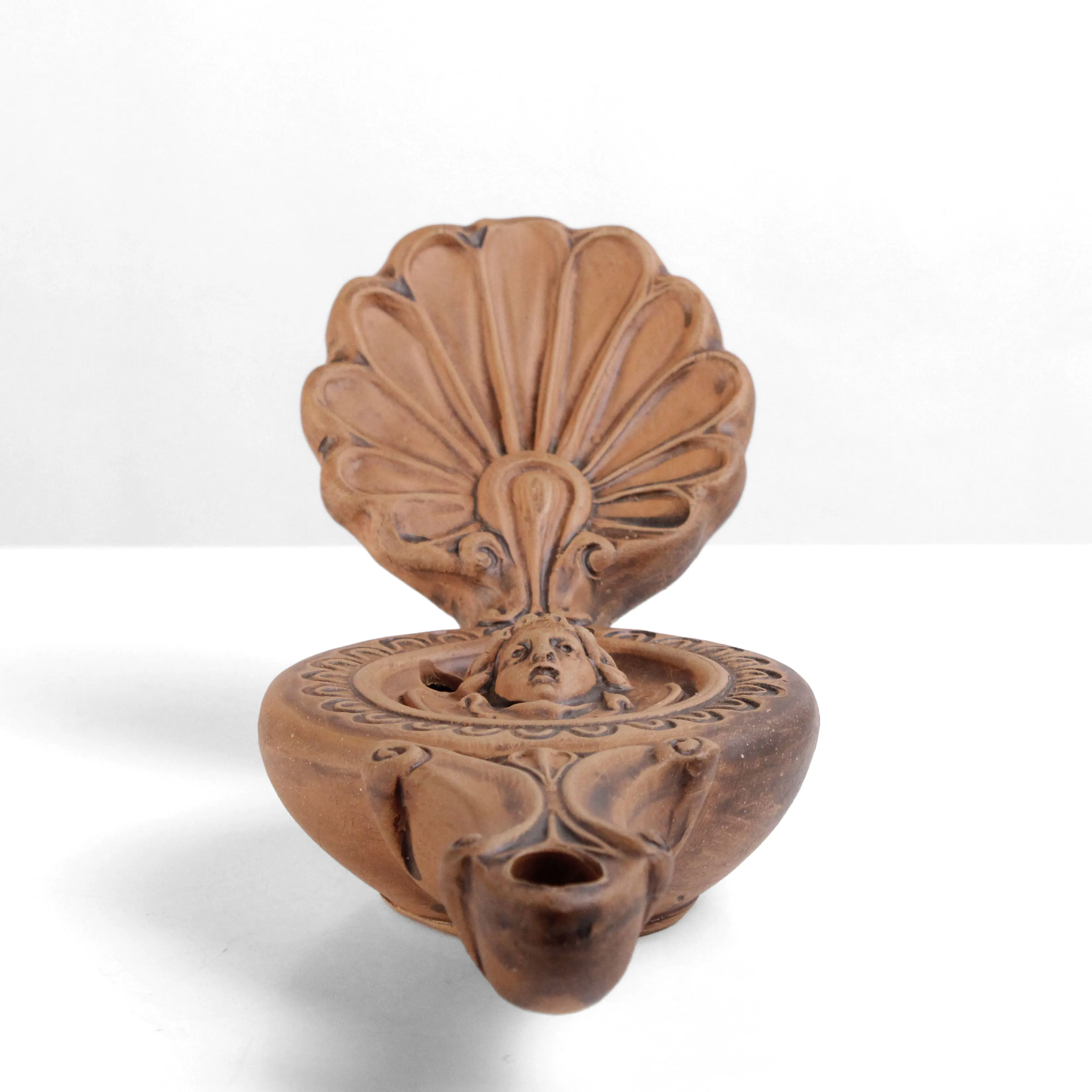 Theater mask Oil lamp